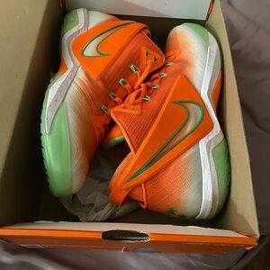 Nike Orange and Green Athletic Shoes